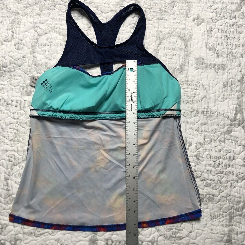 Title Nine Jane Bond Tankini Swim Top Size Medium Marble Print Blueberry 603532 - Picture 9 of 11